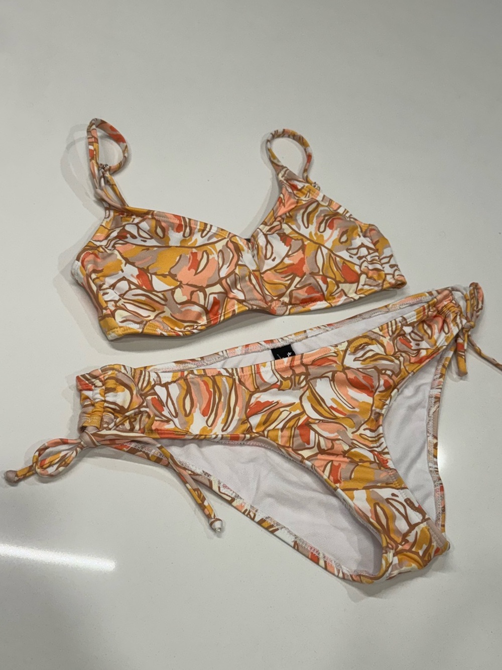 Hurley Vibrant Leafy Design Bikini Set Women’s Size Medium